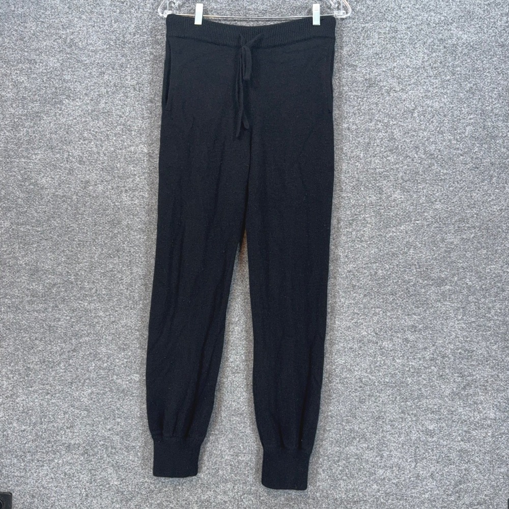 Dorothee Schumacher Pants Women 2 Black Merino Cashmere Knit Drawstring Joggers